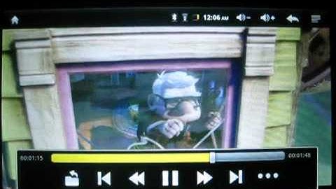 Opad A9 AML8726 Android 2.2 MID play  720p video