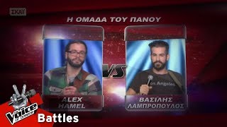 Alex Hamel vs Βασίλης Λαμπρόπουλος - Free Falling | 4o Battle | The Voice of Greece Resimi