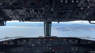 Cockpit video, low pass flight near Nice city, French Riviera, before landing #aviation #cockpitview