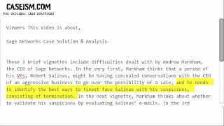 Sage Networks  Case Solution & Analysis- Caseism.com