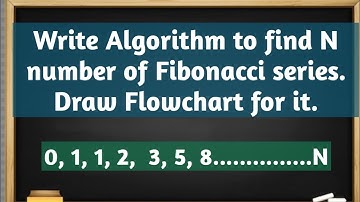 Algorithm to find N number of Fibonacci series. Draw Flowchart for it.