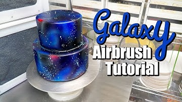 How to Airbrush a Space/Galaxy Cake Tutorial!