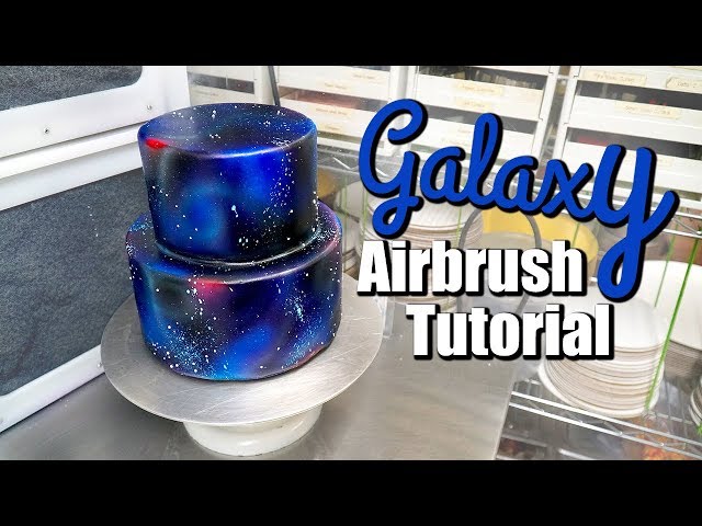 How to Airbrush a Space/Galaxy Cake Tutorial!