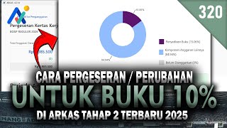 FIX !! Begini Cara Perubahan/Pergeseran Untuk Buku 10% di ARKAS Tahap 2 Tahun 2025