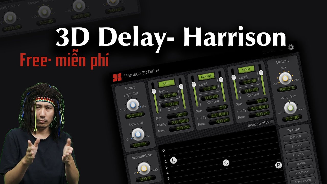 Miễn phí plugin 3D Delay by Harrison Audio công cụ Delay miễn phí tốt nhất năm 2025