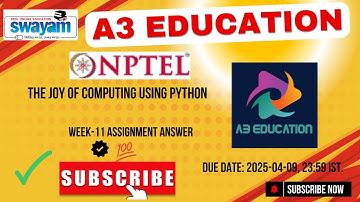 NPTEL The Joy of Computing using Python Week 11 Assignment Answers Solution Quiz | 2025 - Jan