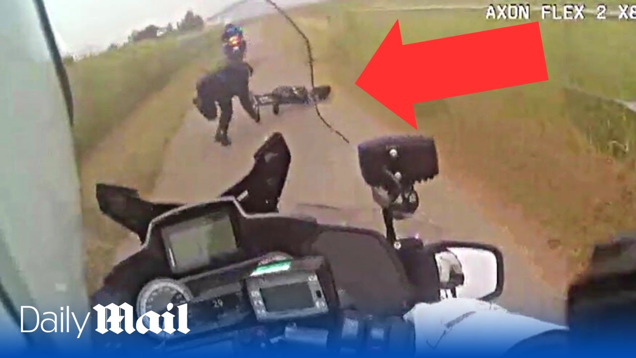 Police chase down man going 100km/h on e-scooter after he crashes