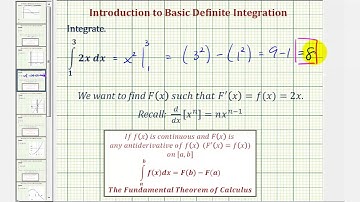 Ex: Evaluate a Basic Definite Integral of a Basic Linear Function Using the FTC