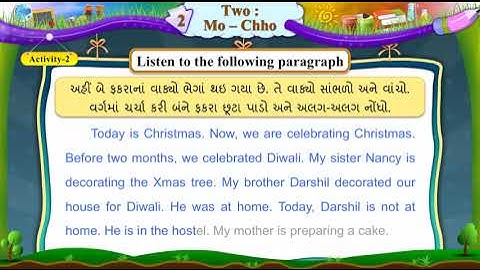 STD 6 SEM 2 UNIT 2  TWO; MO CHHO  Activity 2  Video