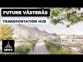 Future vsters  transport hub under one roofscape by bjarke ingels