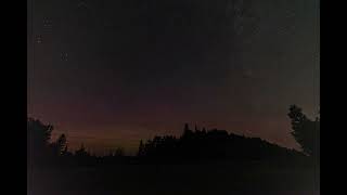 Timelapse photo of the Perseid meteor shower