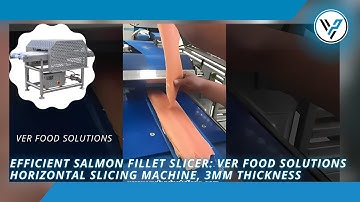 Efficient Salmon Fillet Slicer: VER FOOD SOLUTIONS Horizontal Slicing Machine, 3mm Thickness