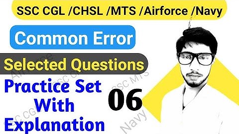 Common Error for SSC CGL/CHSL/Airforce/Navy/BCECE LE Exam/Previous Year Questions Paper by Rds Ravi
