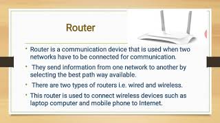 Class 9 Computer Science NBF Unit 4 Data Communication Topic Communication Devices