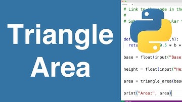 Area Of A Triangle | Python Example