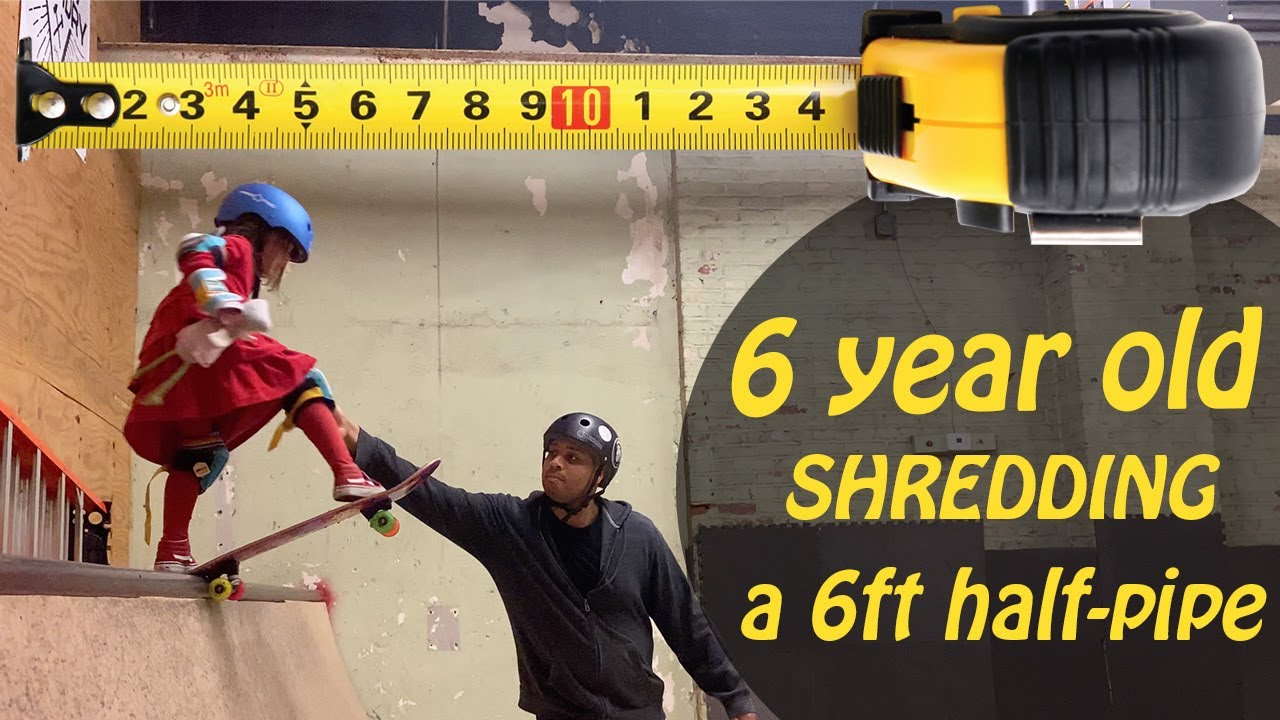6 year old dropping in from 6 feet ramp - Skateboarding - YouTube