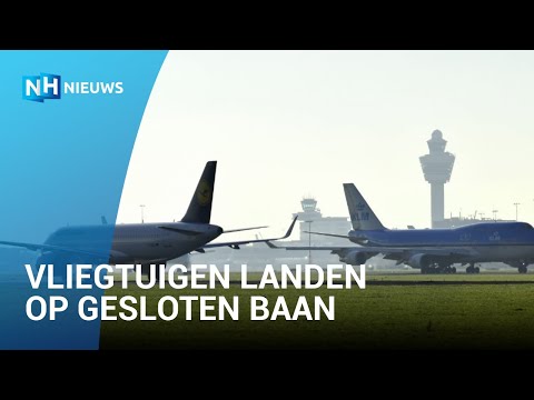 Blunder op Schiphol: zestien vliegtuigen landen op gesloten baan