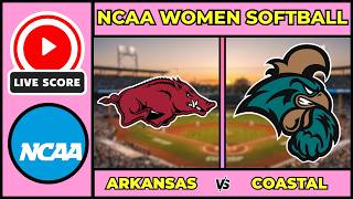 🔴 LIVE: Arkansas vs Coastal Carolina | NCAAW Softball Scoreboard | Feb 7 | Kickin' Chicken Classic