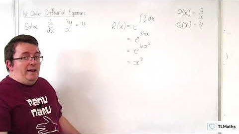 A-Level Further Maths I1-06 1st Order Differential Equations: Example 1