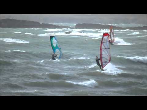 Windsurfing Rhosneigr back loop crashes