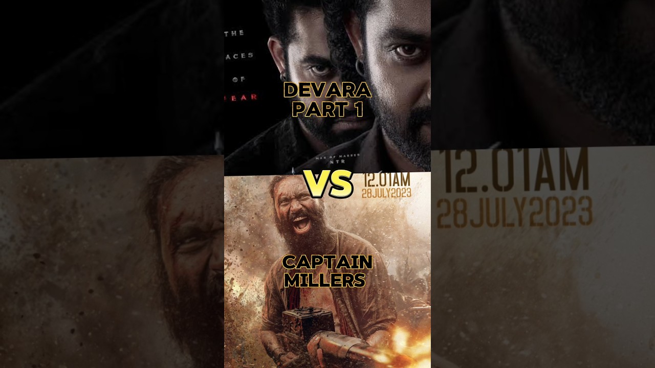 DEVARA PART 1 VS CAPTAIN MILLER  BOX OFFICE COLLECTION COMPARISON 