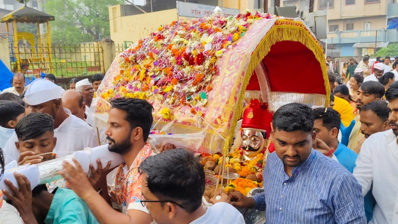 🇮🇳भारतातील दुसरे🗡️पोलीस मानवंदना देण्यात येणारे रोहाचे दैवत🌺श्री धाविर महाराज पालखी सोहळा.२०२४#roha