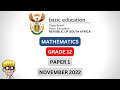 November 2022 maths paper 1