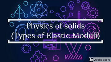 Lecture#10, ,Types of Elastic Modulii ,Chapter#16(Physics of solids)