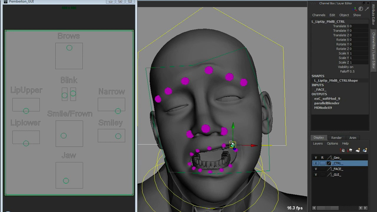 rigging a face in maya