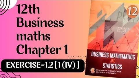 Applications of matrices and determinants 12th Business maths Chapter-1 Exercise-1.2 [1 (iv)]