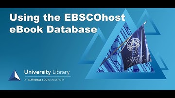 Using the EBSCOhost eBook Database