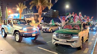 إحتفال أليوم الوطني السعودي 93 | في ممشى النسيم حي العوالى مكة المكرمة | saudi national day 93