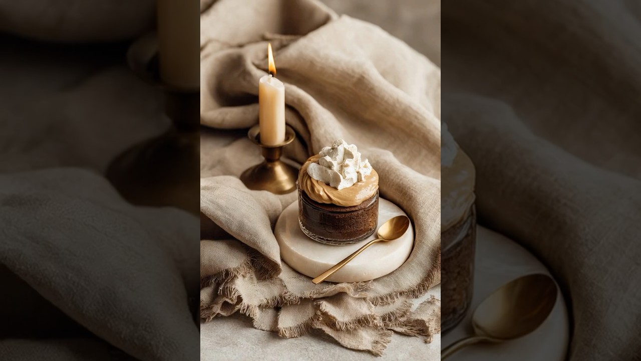 AI Aesthetic Studio | Elegant Coffee Dessert with Candlelight Glow ☕✨