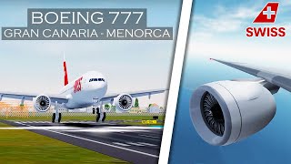 Roblox Project Flight ✈️ | Boeing 777 Full Flight (Real Sounds 🔊) | Gran Canaria - Menorca