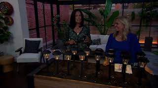 Garden Reflections 8-Piece Solar Round Pathway Lights On Qvc