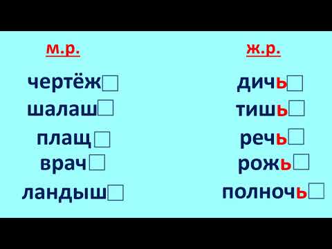 Правописание имён существительных с шипящими на конце  2 класс