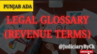 PUNJAB ADA- Legal Glossary (Revenue Terms )