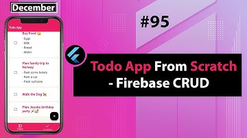 Flutter Tutorial - Todo App From Scratch - Firebase CRUD