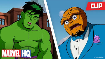 😴 Sleepwalking Hulk vs. The Thing? 👊 | The Super Hero Squad Show | @MarvelHQ