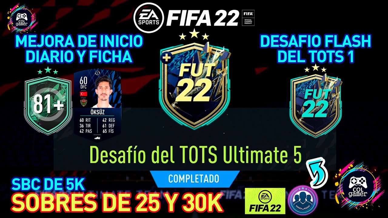 SBC - DESAFIO DEL TOTS ULTIMATE 5 Y FICHA TRUEQUE (SOLUCIÓN) FIFA 22 - DESAFIO FLASH DEL TOTS 1 😍😱🎮