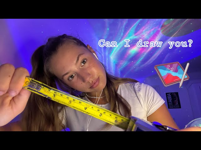 ASMR measuring and drawing you on my iPad roleplay!