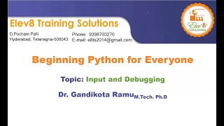 Python Course Lesson#4 ( Input and Debugging)