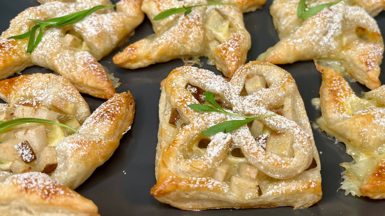 Easy Brie and Pear Puff Pastry Recipe | Delicious 10-Minute Appetizer
