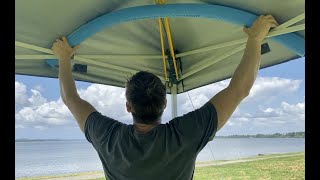 How to Keep Water from Pooling on Your Canopy - the Pool Noodle Trick