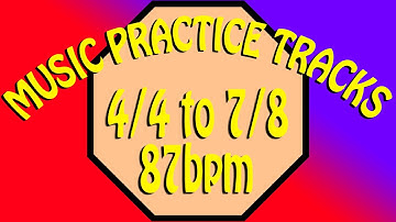 4/4 to 7/8 87bpm MPT (Prog Rock Drumless)