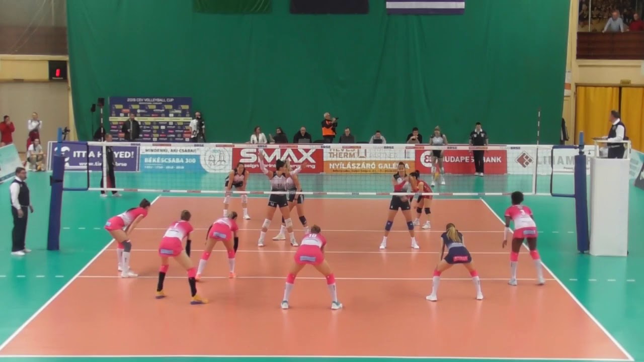 Karla Klaric (#18 Pink Jersey) - Bekescsaba VS Olympiacos (Challenge ...