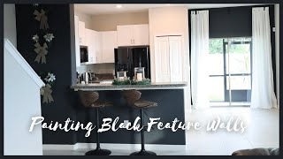 Painting Black Feature Walls with Behr Paint (Nightclub)