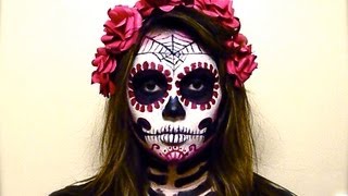 BLOOD RED CATRINA SUGAR SKULL Tutorial