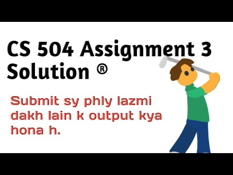 CS 504 Assignment No 3 Solution.