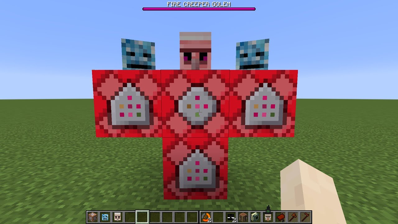 what if you create a FIRE CREEPER GOLEM in MINECRAFT (part 114) - YouTube